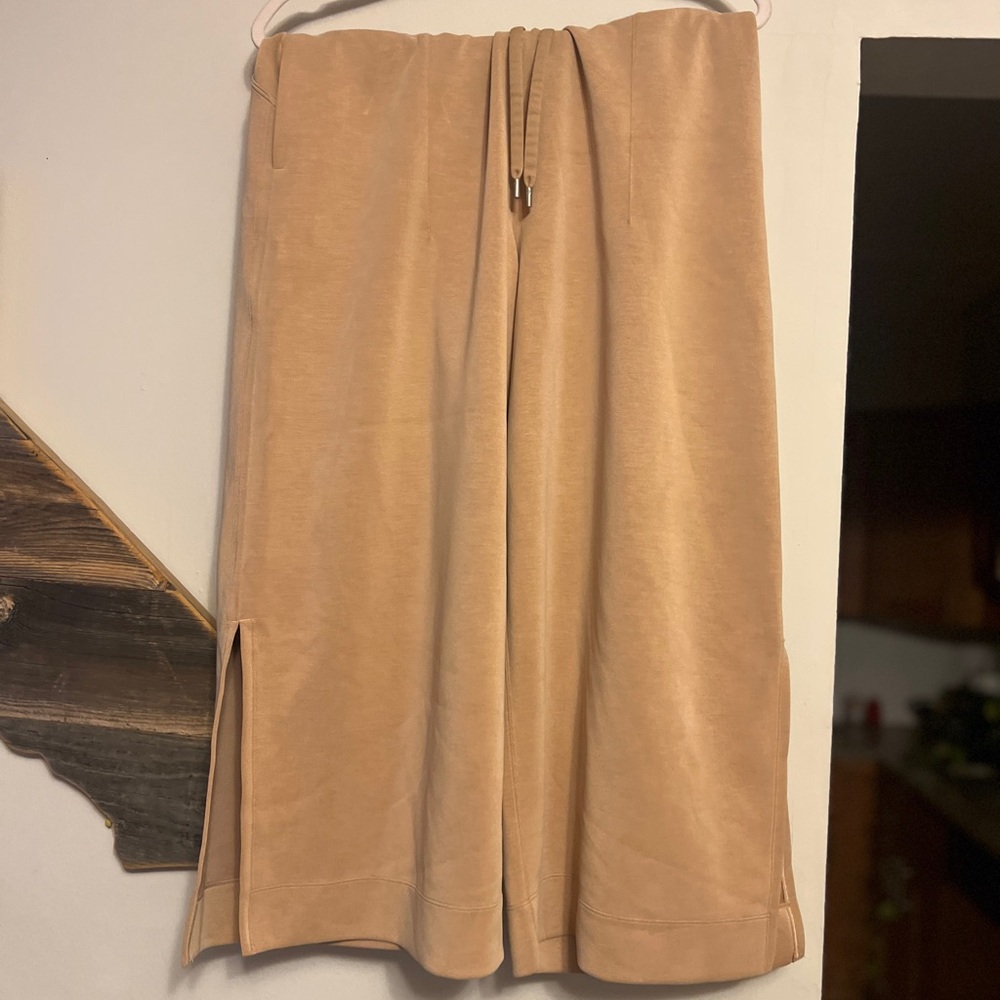 lululemon athletica Camel Wide-Leg Midi Pants with Side Slits